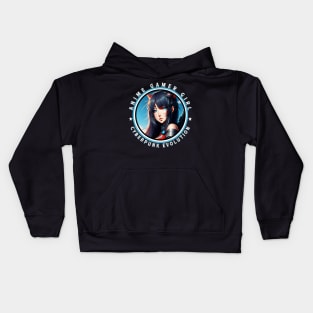 Anime Gamer Girl Cyberpunk Evolution Kids Hoodie